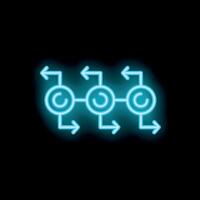 Neon blue algorithm showing machine learning process vector