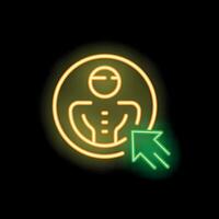 Neon sign representing choosing a candidate for a job offer or choosing a team member vector
