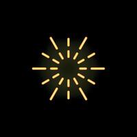 Neon style bright yellow light burst expanding from center vector