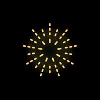 Bright yellow neon light spreading from the center on a black background vector