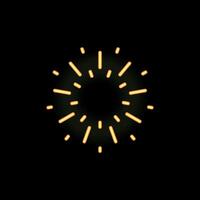 Neon style fireworks exploding in the night sky vector