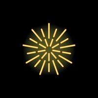 Neon fireworks explosion shining on a black background vector