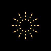 Neon style fireworks exploding in night sky vector