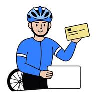 Cyclist with Helmet and Insurance Card concept as An image of a cyclist with a helmet and insurance card set against a dreamy background offering ample space for vector