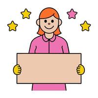 Customer satisfaction icon with copy space on white background concept as A illustration of a customer satisfaction icon with ample copy space on a white vector