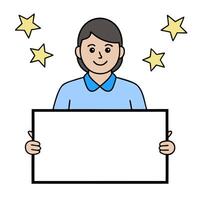 Customer satisfaction icon with copy space on white background concept as A illustration of a customer satisfaction icon with ample copy space on a white vector