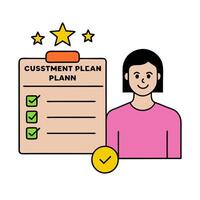Customer application icon with copy space on white background concept as A illustration of a customer application icon with ample copy space on a white ba vector