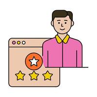 Customer application icon with copy space on white background concept as A illustration of a customer application icon with ample copy space on a white ba vector