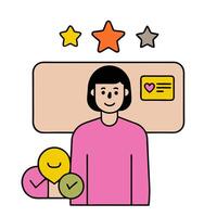 Customer application icon with copy space on white background concept as A illustration of a customer application icon with ample copy space on a white ba vector