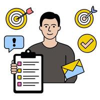 Customer application icon with copy space on white background concept as A illustration of a customer application icon with ample copy space on a white ba vector