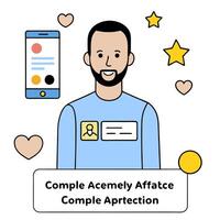 Customer application icon with copy space on white background concept as A illustration of a customer application icon with ample copy space on a white ba vector