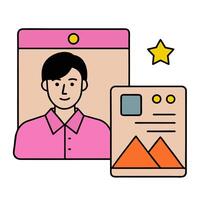 Customer application icon with copy space on white background concept as A illustration of a customer application icon with ample copy space on a white ba vector