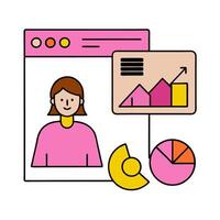 Customer application icon with copy space on white background concept as A illustration of a customer application icon with ample copy space on a white ba vector