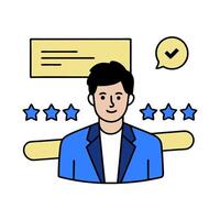 Customer application icon with copy space on white background concept as A illustration of a customer application icon with ample copy space on a white ba vector