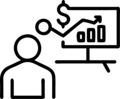 minimalize as CFO leading a financial review meeting concept as A illustration of a CFO leading a financial review meeting with financial reports and charts emphas vector
