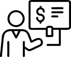 minimalize as Financial advisor using AI tools for stock market analysis concept as A illustration of a financial advisor using AI tools on a computer for stock ma vector
