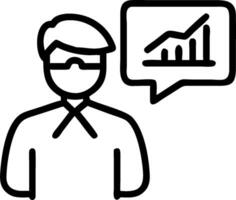 minimalize as Financial expert discussing market trends concept as A illustration of a financial expert discussing market trends with colleagues using graphs and c vector