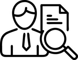 minimalize as Investment banker evaluating financial reports concept as A illustration of an investment banker in an office evaluating financial reports with chart vector