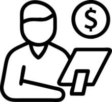 minimalize as Financial planner using digital tools for budgeting concept as A illustration of a financial planner using digital tools on a tablet for budgeting an vector