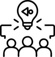 minimalize as Marketing team brainstorming innovative ideas concept as A illustration of a marketing team brainstorming innovative ideas in a creative workspace sh vector