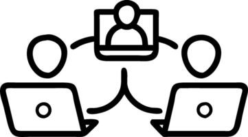 minimalize as Product team collaborating on new features concept as A illustration of a product team collaborating on new features using laptops and digital tools vector