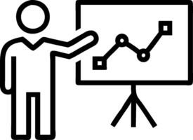 minimalize as Stock market analyst using big data for analysis concept as A illustration of a stock market analyst using big data on a computer for stock market an vector