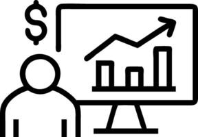 as Business analyst using data visualization for financial reporting concept as A illustration of a business analyst using data visualization tools on a computer f vector