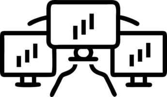 minimalize as Stock trader monitoring live stock prices concept as A illustration of a stock trader monitoring live stock prices on multiple screens emphasizing re vector