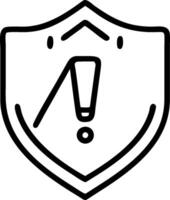 as Cybersecurity incident response icon with a shield and exclamation mark concept as illustration of a cybersecurity incident response icon with a shield and excl vector