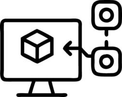 as Financial analyst using blockchain for secure transactions concept as A illustration of a financial analyst using blockchain technology on a computer for secure vector