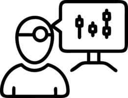 as Financial advisor using AI tools for stock market analysis concept as A illustration of a financial advisor using AI tools on a computer for stock market analys vector
