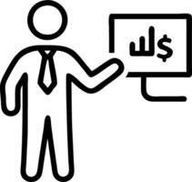 as Financial planner presenting retirement strategies concept as A illustration of a financial planner presenting retirement strategies to clients using charts and vector
