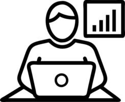 as Financial analyst working with financial graphs and charts concept as A illustration of a financial analyst working on a laptop with financial graphs and charts vector