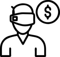 as Financial consultant using virtual reality for financial planning concept as A illustration of a financial consultant using virtual reality technology for finan vector