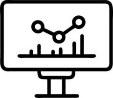 as Network monitoring icon with a screen and graph concept as illustration of a network monitoring icon with a screen and graph emphasizing the importance of monit vector