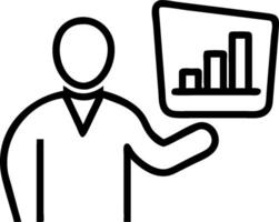as Investment banker evaluating financial reports concept as A illustration of an investment banker in an office evaluating financial reports with charts and graph vector