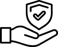 as Secure transaction icon with a hand and shield concept as illustration of a secure transaction icon with a hand and shield emphasizing the protection of online vector
