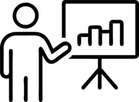 as Stock market analyst presenting financial forecasts concept as A illustration of a stock market analyst presenting financial forecasts to colleagues using chart vector