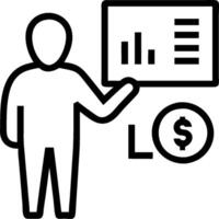 as Venture capitalist evaluating startup pitches concept as A illustration of a venture capitalist evaluating startup pitches with financial graphs and documents s vector