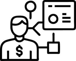 Accountant with Financial Software and Digital Ledger in Futuristic Office concept as Long shot of an accountant using financial software and a digital ledger in vector