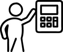 Accountant with Calculator and Documents concept as An accountant using a calculator and reviewing documents set against a dreamy background offering ample space vector