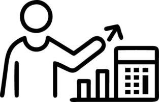 Accountant with Calculator and Documents concept as An accountant using a calculator and reviewing documents set against a dreamy background offering ample space vector