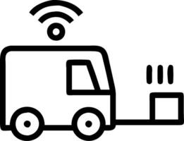 AGV and a data dashboard symbolizing automated logistics in double exposure with copy space. concept as An AGV blended with a data dashboard representing automat vector