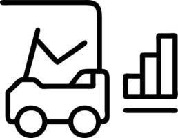 AGV and a logistics cost chart symbolizing cost efficient AGV operations in double exposure with copy space. concept as An AGV blended with a logistics cost char vector