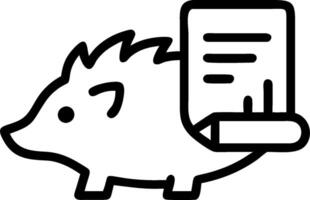 A hedgehog and a financial report symbolizing careful budget analysis in double exposure with copy space. concept as A hedgehog blended with a financial report r vector