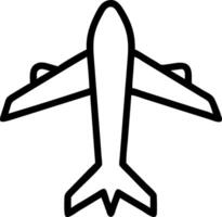Airplane icon with copy space on a white background concept as A image of an airplane icon with generous copy space on a white background ideal for travel vector