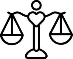 Advocate with Balance Scales and Heart concept as An image of an advocate with balance scales and a heart symbol set against a whimsical background offering ampl vector