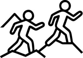 Alpine Meadows Trail Running concept as Trail runners challenge themselves in the vast and open Alpine meadows enjoying the natural terrain and scenery. in Photo vector