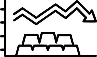 Aluminum Bars and Horizontal Graph concept as Aluminum bars and a horizontal graph on a whimsical background offering ample space for text or graphics symbolizin vector