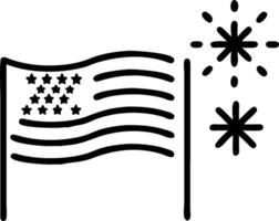 American flag and a family symbolizing unity and national pride with ample space for text. concept as An American flag with a silhouette of a family representing vector